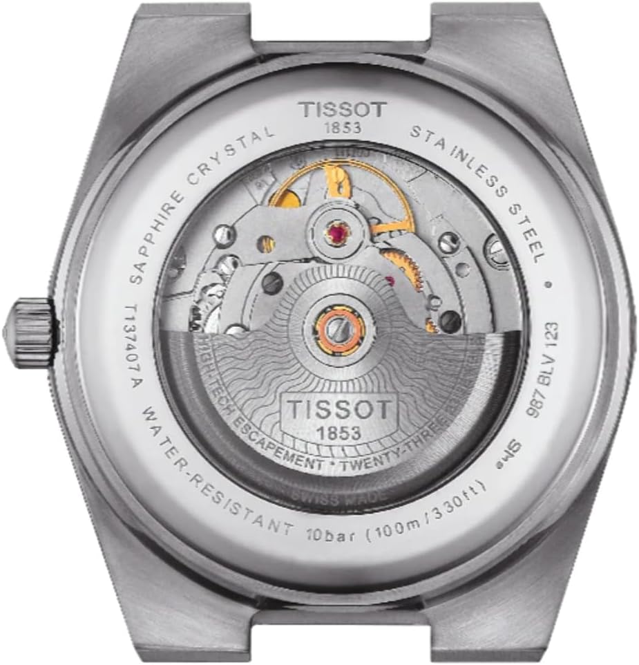 Tissot Mens PRX Powermatic 80 316L Stainless Steel case Automatic Watches, Grey, Stainless Steel, 12 (T1374071135100)