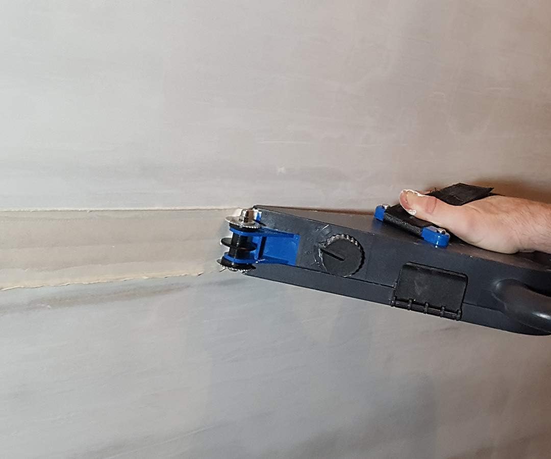 Delko Plastic Drywall Banjo Taper - Handheld Remodeler's Taping Tool with Internal Corner Applicator Creaser Wheel