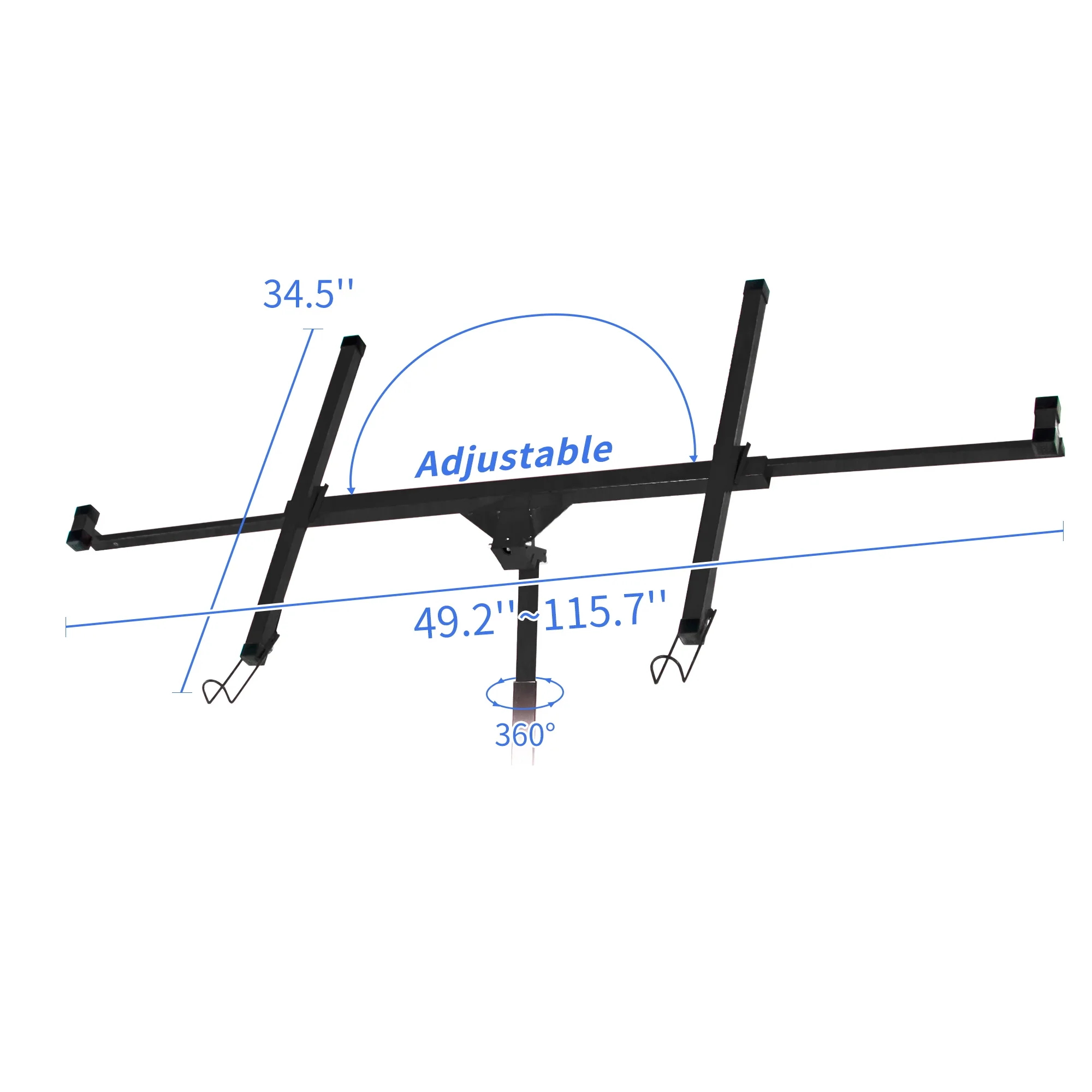 11FT Drywall Panel Lifter Hoist Panel Hoist Jack Lifter,Steel Material/Telescopic Arm & 3 Lockable Wheels Construction Tools (Black)