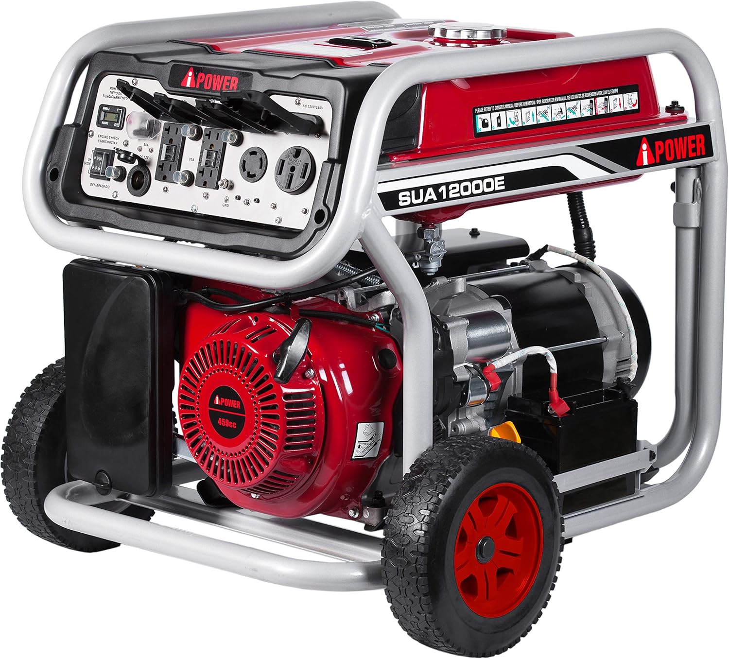 A-iPower SUA4500 4500 Watt Portable Generator Small Gas Powered for Jobsite, RV, and Home Backup Emergency