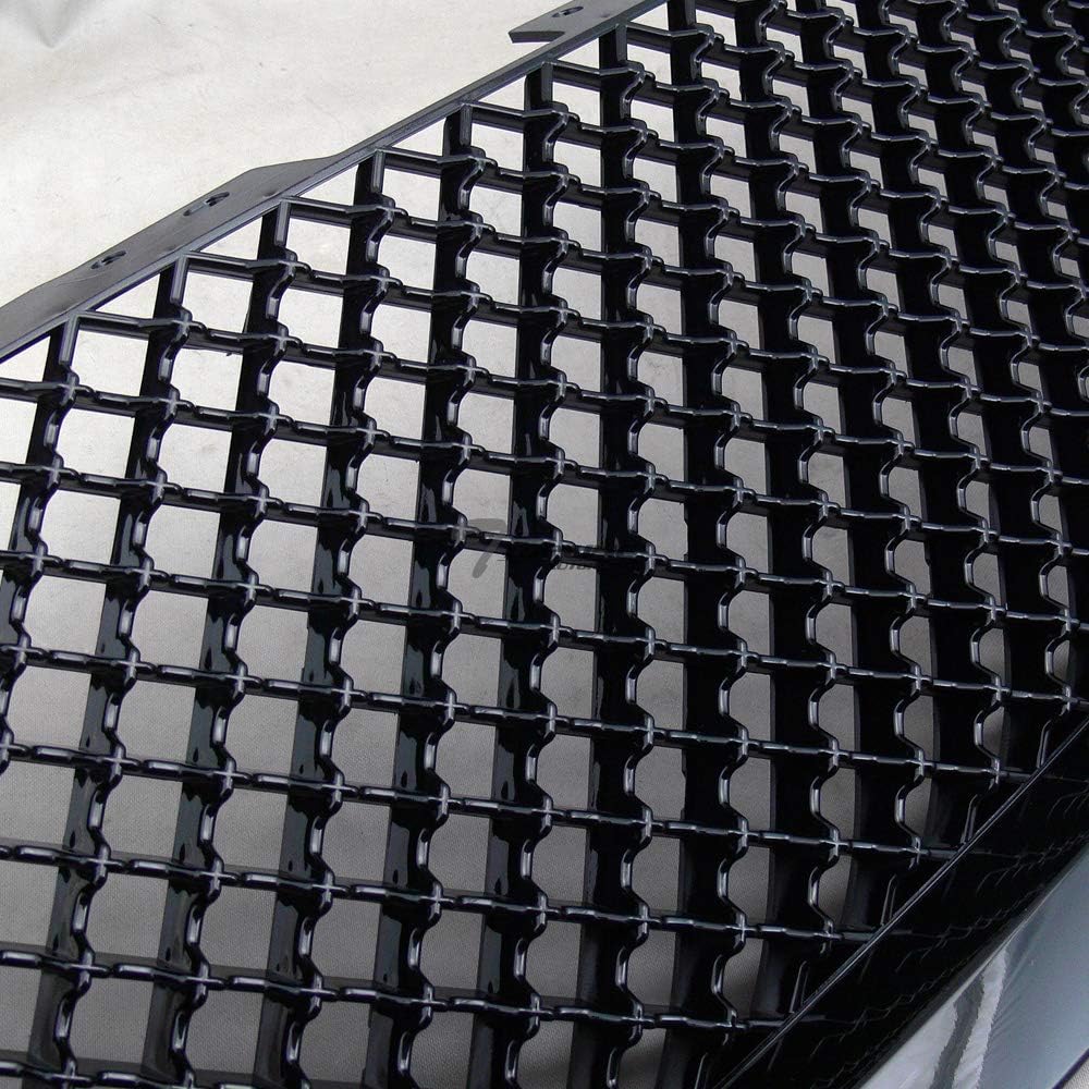 TLAPS 7422444299292 For 2007-2012 GMC Acadia Glossy Black Mesh Front Grille