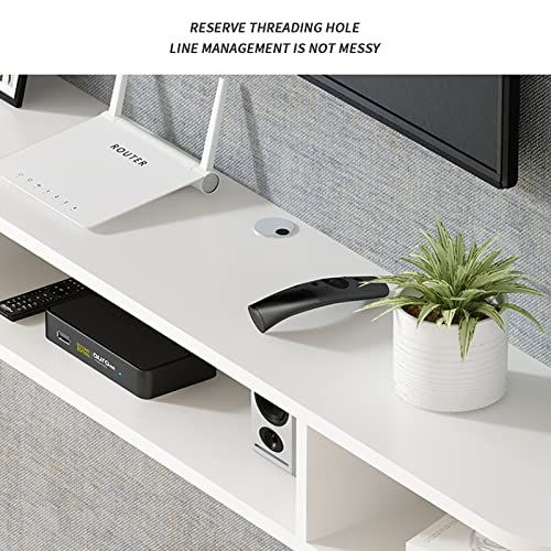 Floating TV Stand Cabinet Wall Mounted Tv Unit Floating Tv Stand Wall Mounted,Floating Tv Shelf,Wall Mounted Tv Multimedia Storage Shelf Unit,Set-Top Box Shelf for Living Room Bedroom