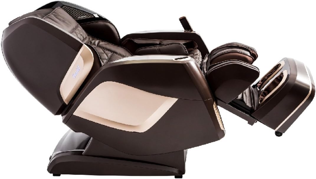 Osaki OS-4D Pro Maestro LE Brown SL-Track Massage Chair with Foot Roller, Zero Gravity, Space Saving Design, Beige