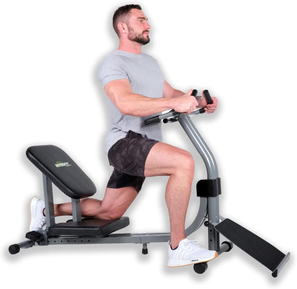 Full Body Stretching Machine Nitrofit Limber Pro. Only Stretch Machine with Adjustable Sliding Seat & Slant Board. Stretch Training Video included. Great for Spinal Decompression, Improving Flexibility, Mobility, Muscle Pain Relief for back, Home Gym