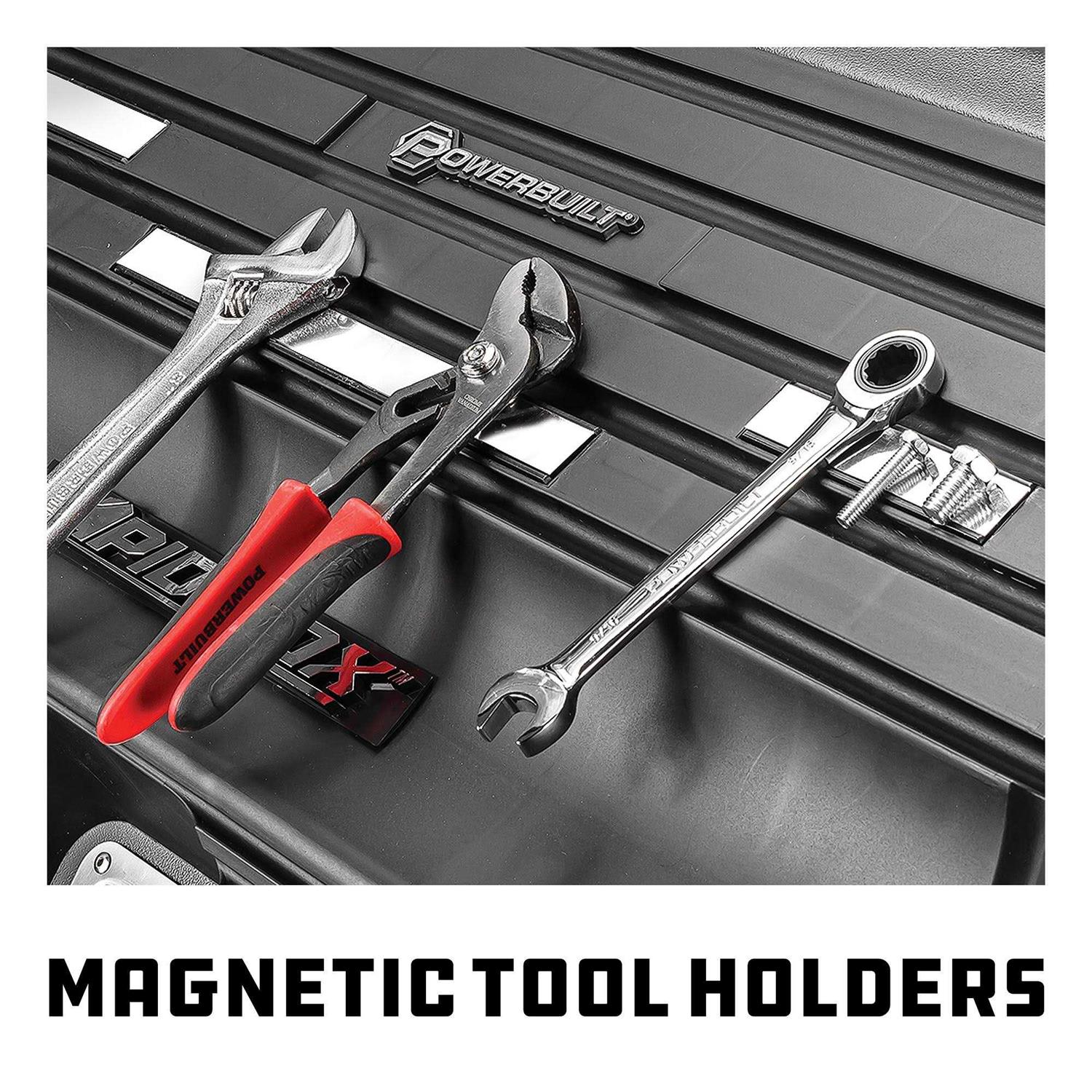 Powerbuilt 26 Inch Rapid Box Slant Front Toolbox with Tool Magnets