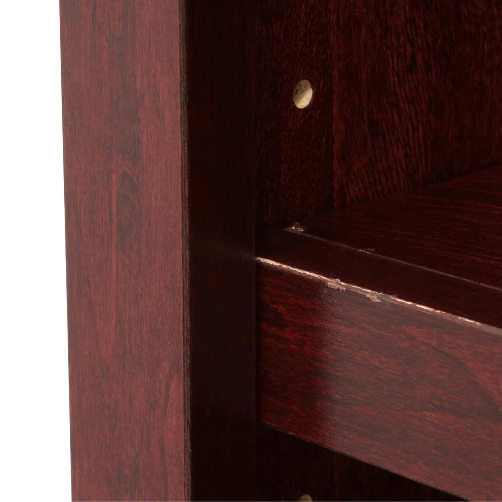 Concepts in Wood Double Wide Bookcase 6 Shelves Cherry