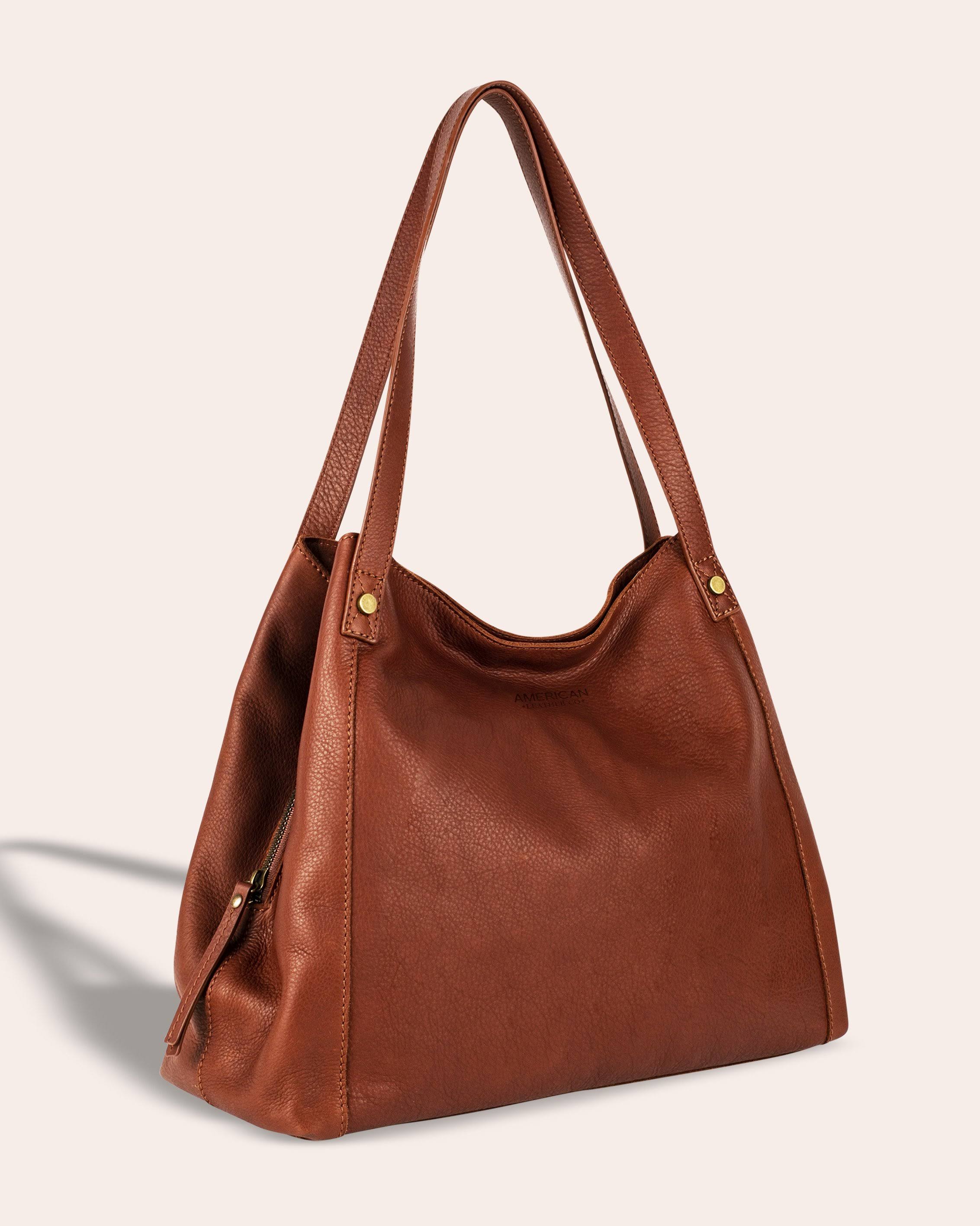 American Leather Co. Liberty Shopper Cafe Latte Tooled
