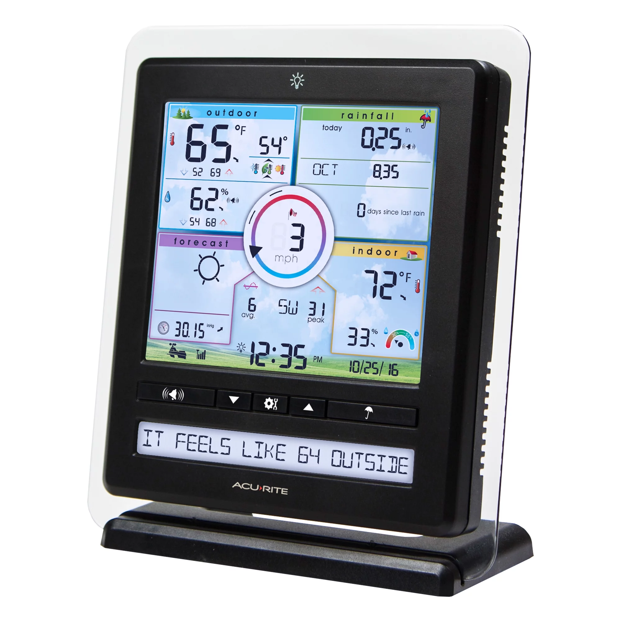 AcuRite Iris (5-in-1) Wireless Indoor/Outdoor Weather Station with Remote Monitoring (01536M)