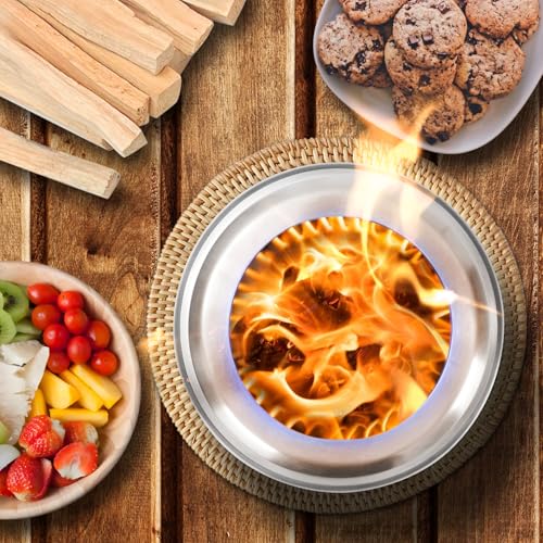 HGD 20 inch Smokeless Firepit Outdoor, Stainless Steel Fire Pit, Smokeless Fire Pit for Outside with Carry Bag for Camping Backyard Patio Garden Picnic