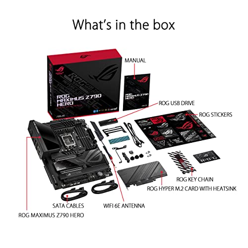 ASUS ROG Maximus Z790 Dark Hero (WiFi 7) LGA 1700(Intel 14th &13th&12th Gen) ATX Gaming Motherboard(PCIe 5.0x16 & ROG Thor 1200W Platinum II (1200 Watt