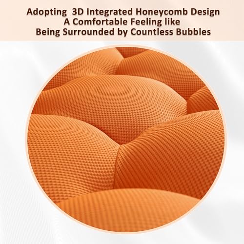 74.8'' Modern Loveseat Sofa, 2 Seater Mesh Fabric Love Seat Floor Sofa, 3D Honeycomb Shape Bubble Sofa Curved Couch for Living Room, Office, Apartment