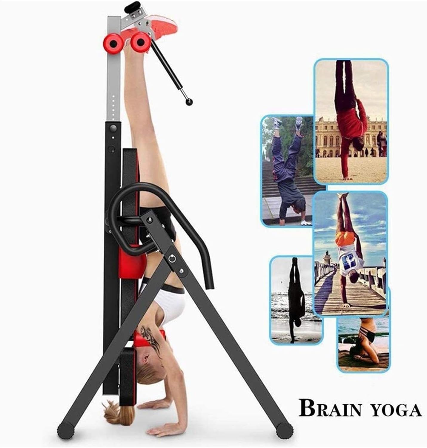 Inversion Table,Bench Press Frame Family,Home Inverted Machine,Fitness Yoga Chair Ideal for Exercise Headrest,Shoulder Back,Inverted Chair