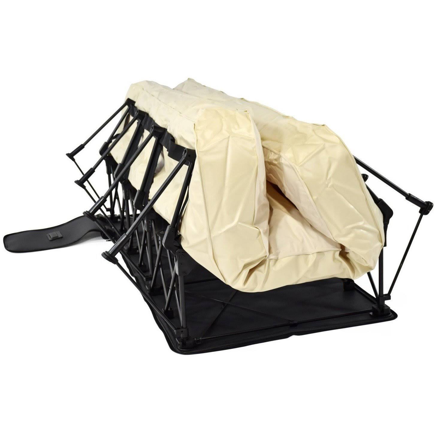 Ivation EZ-Bed (Queen) Air Mattress with Frame u0026 Rolling Case, Self Inflatable, Blow Up Bed Auto Shut-Off, Comfortable