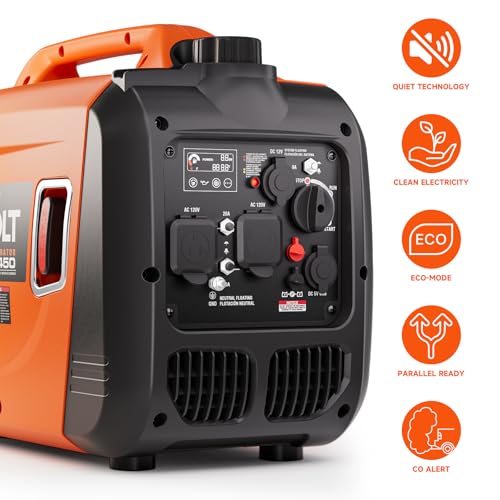 AIVOLT 8000W Dual Fuel Super Quiet Inverter Generator with Electric Start - Gas Propane Powered Portable Generator Upgraded Version for Home Backup, RV, Camping & Travel - 50 State Approved