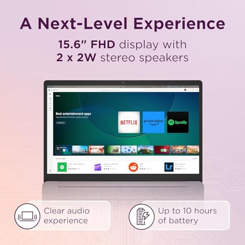 Lenovo IdeaPad 3i Chromebook (15.6" FHD, Intel Celeron N4500, 8GB RAM, 128GB Storage (64GB eMMC + 64GB IST SD Card)), Home and Student Laptop, Webcam,10-Hr Long-Battery Life, Chrome OS, Abyss Blue