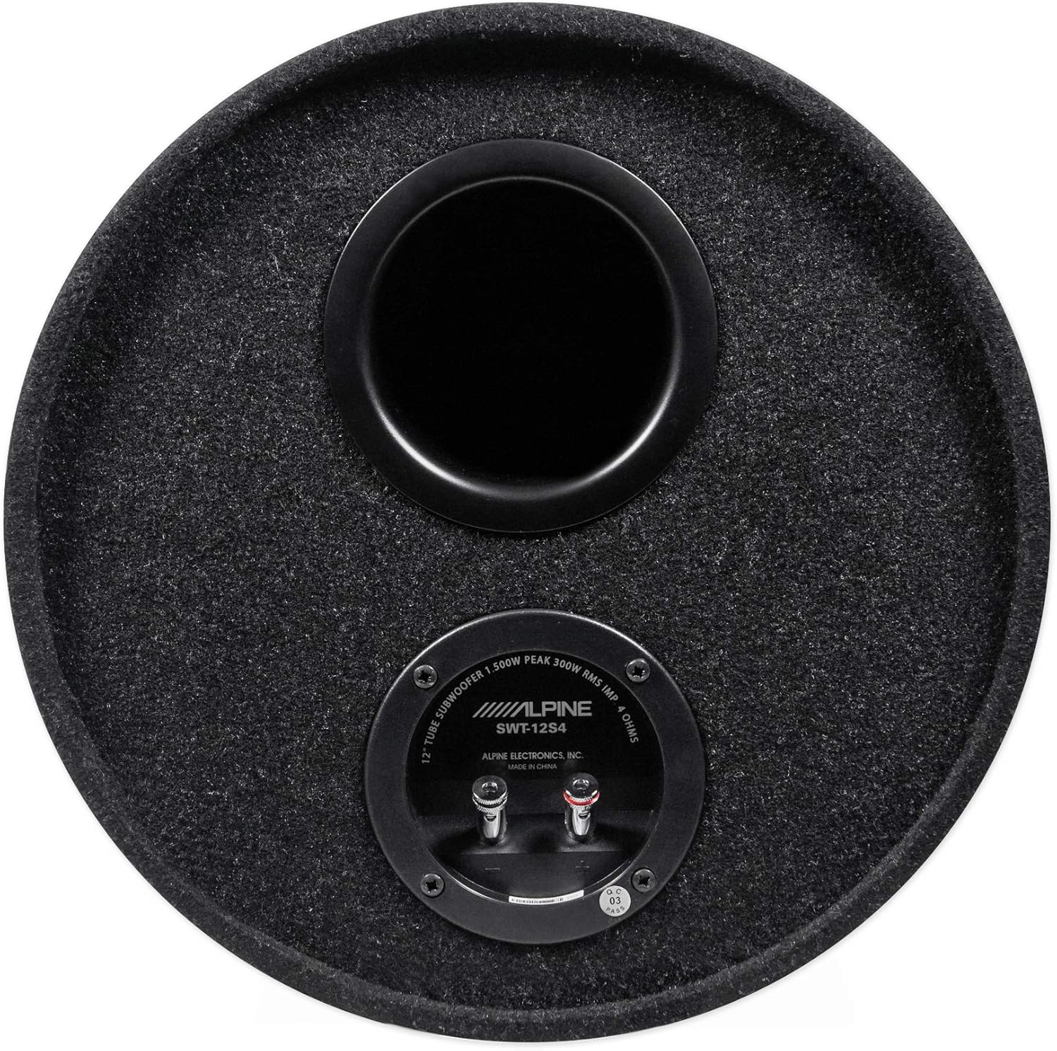 Alpine SWT-12S4 1500W Max (300W RMS) Single 12" Sealed Subwoofer Tube Enclosure