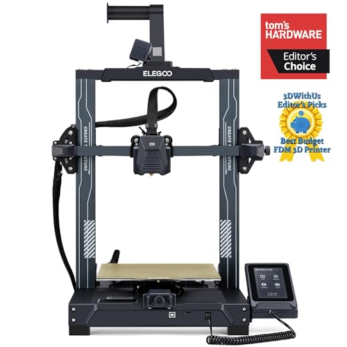 ELEGOO Neptune 3 Pro FDM 3D Printer with Auto Bed Leveling, Dual-Gear Direct Extruder, Dual Lead Screw Drive, Removable Capacitive Screen, 8.85x8.85x11in Large Printing Size