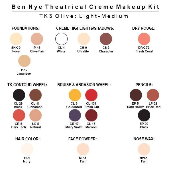 Ben Nye Theatrical Pro Makeup Kit, Light-Medium