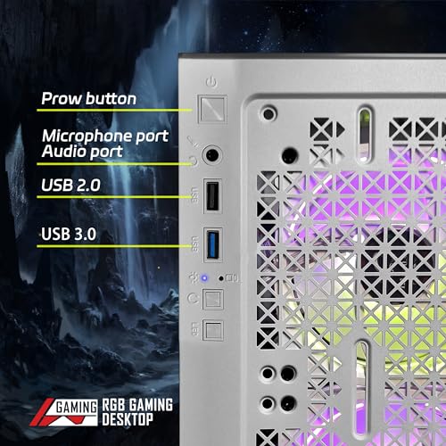 STGAubron Gaming Desktop PC,Radeon RX 580 16G GDDR5,Intel Core i7-6700 up to 4.0G,32G DDR4,2T SSD,600M WiFi,BT 5.0,RGB Fan x 3,RGB Keyboard&Mouse,RGB Mouse Pad,RGB BT Sound Bar,W10H64
