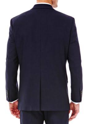 J.M. Haggar Premium Stretch Classic Fit Suit Jacket, 38 Regular, Blue