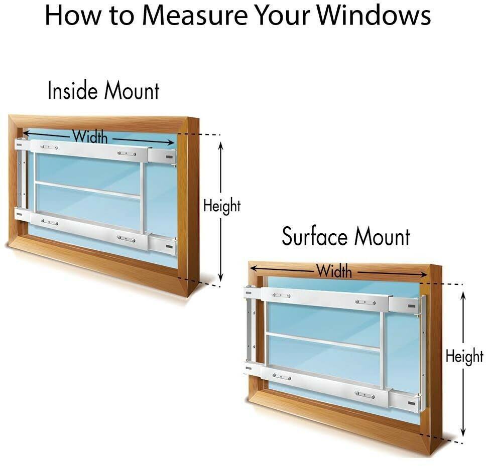 Mr. Goodbar Swing-Away 29 in. to 42 in. Adjustable Width 8-Bar Window Guard, White, Powder Coated White