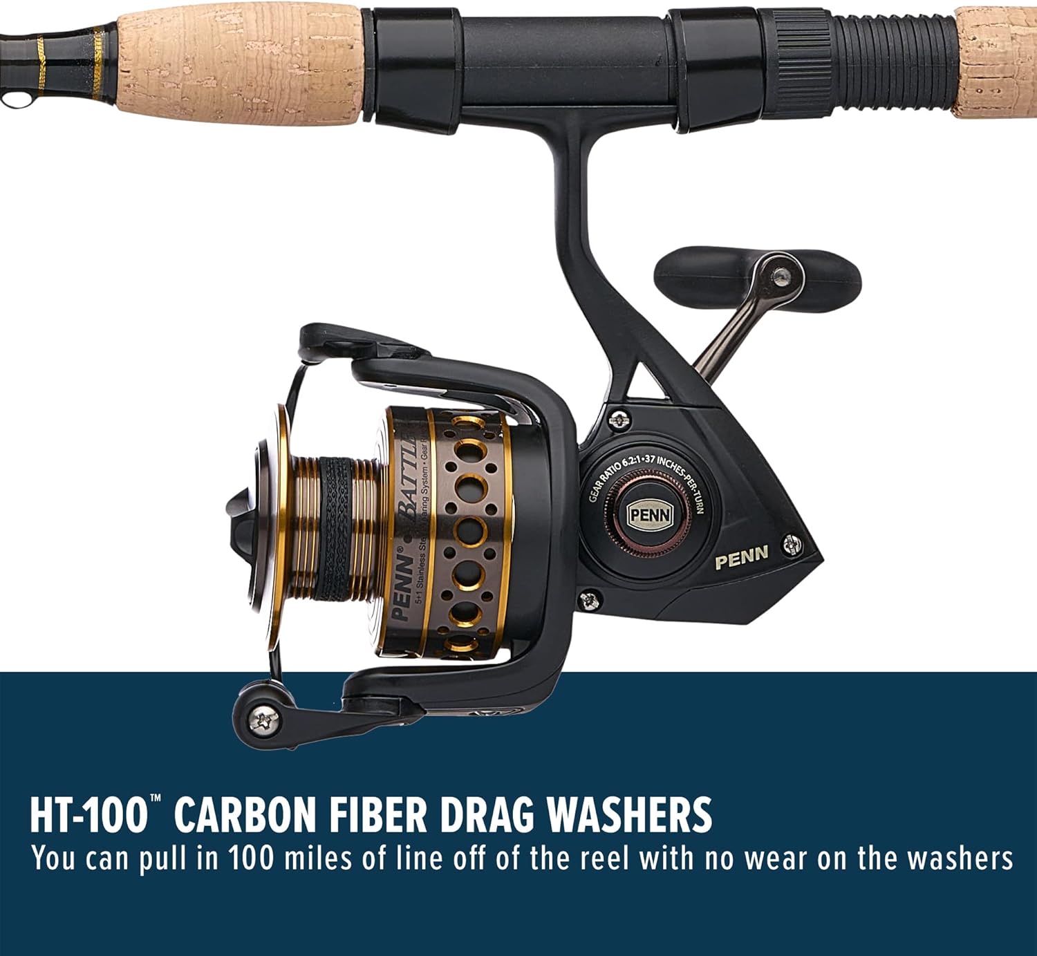 Penn Battle Spinning Reel and Fishing Rod Combo