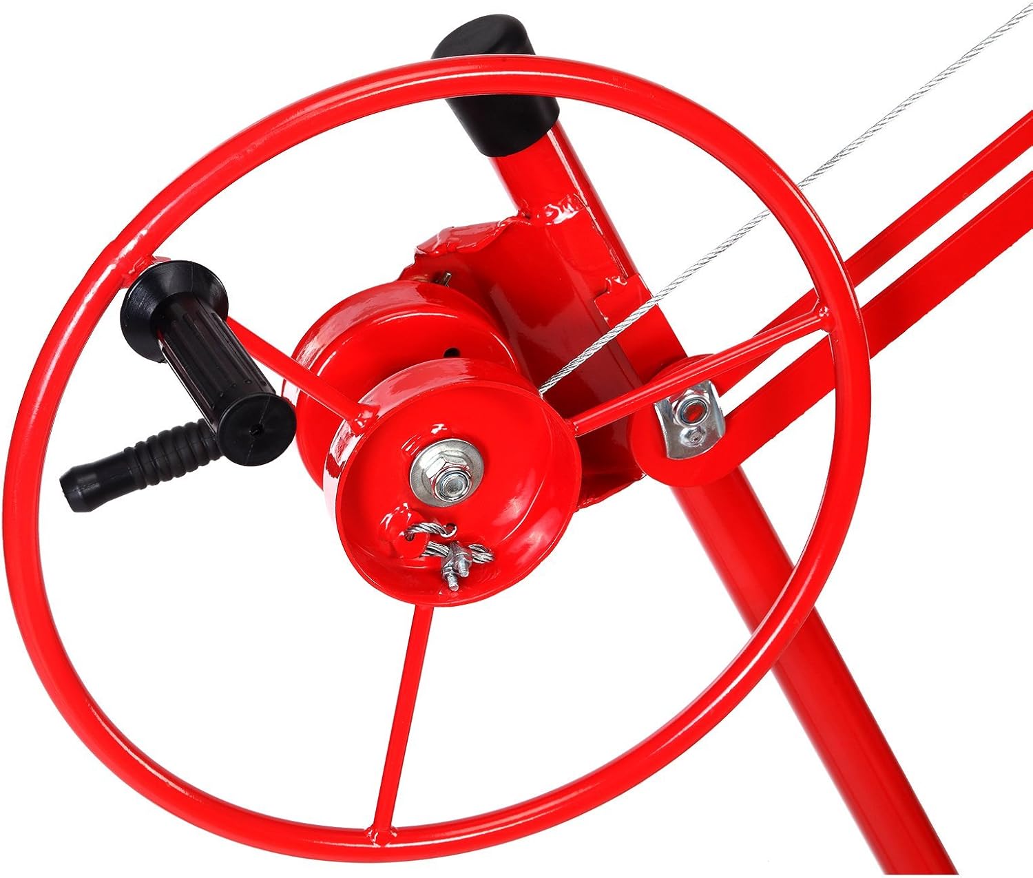 Artist Hand 11' Drywall Lift Rolling Panel Hoist Jack Lifter Construction Caster Wheels Lockable Tool Red
