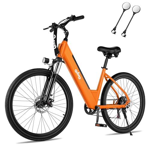 Cityone Electric Bike for Adults 26" Step-Through 22MPH Ebike with 2.1" Tire,UL2849 Certified Built-in Removable Battery,Peak 750W Motor Ebikes with 7 Speed, Commuter E Bicycle