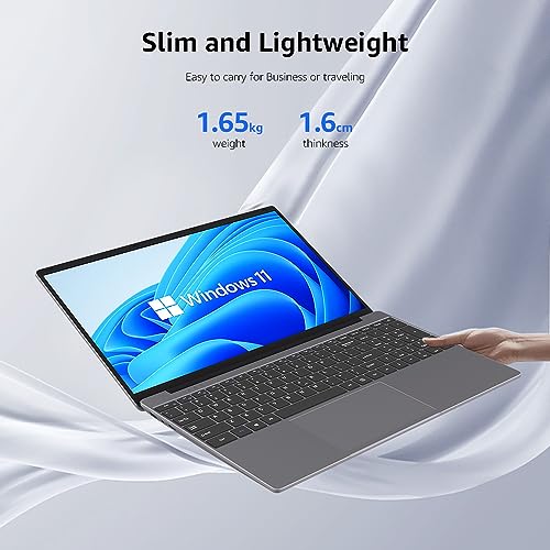 ApoloSign 15.6 Inch Laptop Computer, Windows 11 Laptops with 12GB RAM 512GB SSD, FHD IPS 1920x1200 Display, Celeron N5095 Quad-Core Processor (Up to 2.8GHz), 2.4G+5G WiFi, 178° Open Angle