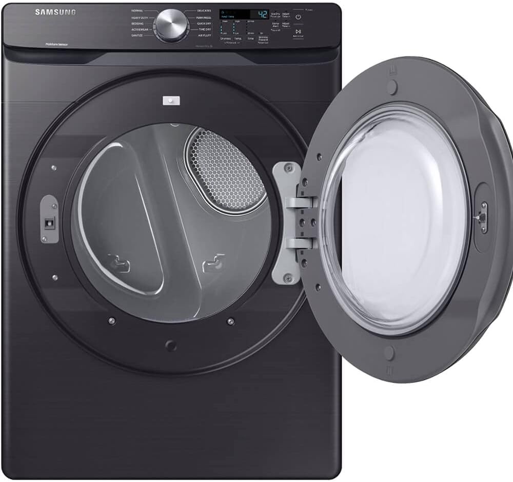 Samsung DVE45T6000V 7.5 Cu. Ft. Black Stainless Front Load Electric Dryer - OPEN BOX