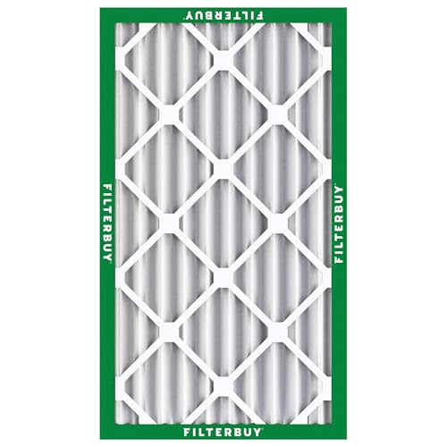Filterbuy 16x25x4 Air Filter MERV 8 Dust Defense (2-Pack), Pleated HVAC AC Furnace Air Filters Replacement (Actual Size: 15.50 x 24.50 x 3.63 Inches)