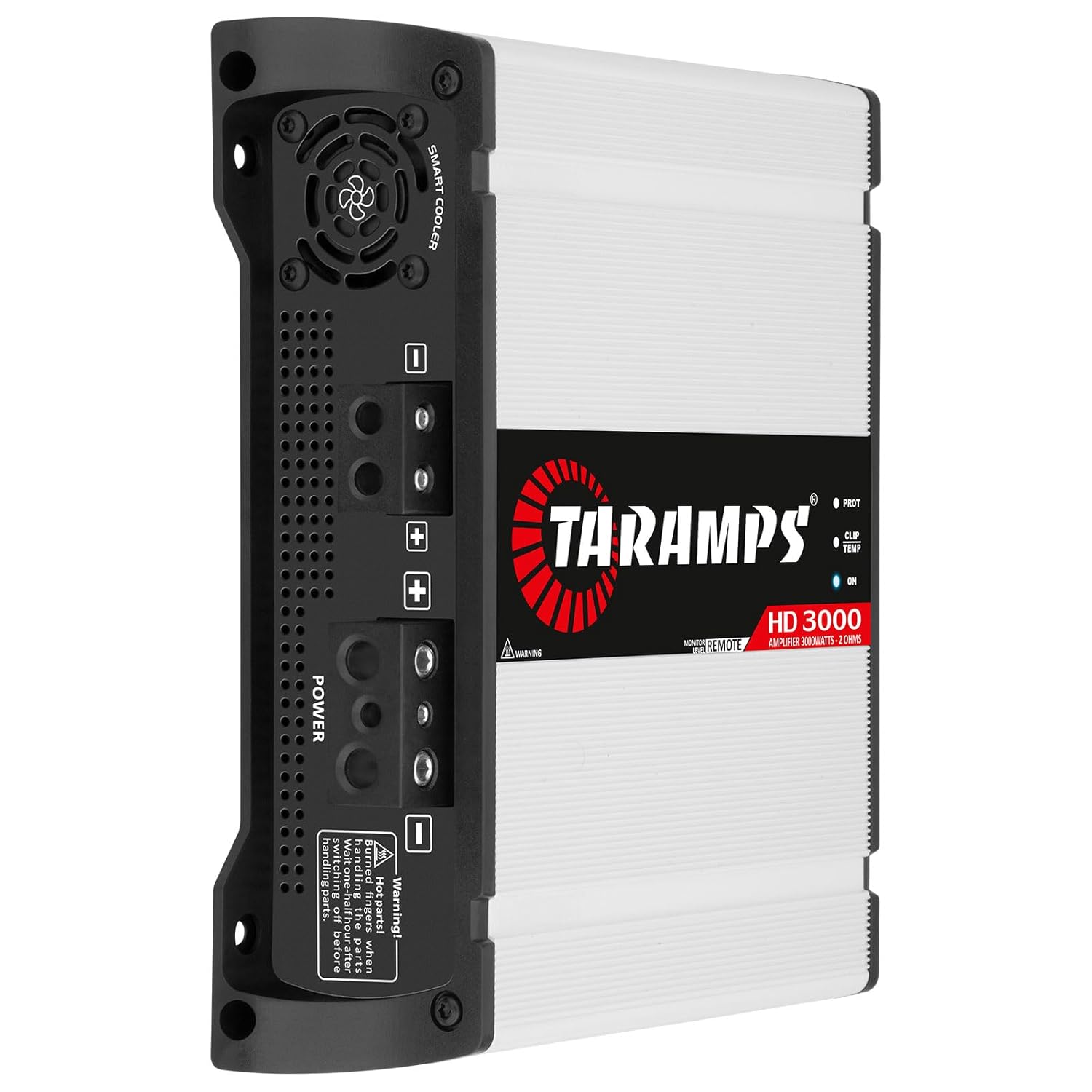 Taramps HD 3000 2 Ohms 1 Channel 3000 Watts RMS MAX Full Range Car Audio, Monoblock, LED Monitor Indicator, Class D Amplifier, Crossover, White 3k amp