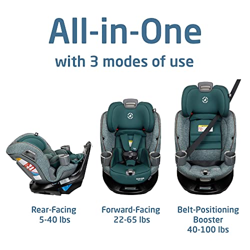 Maxi-Cosi Emme 360 Car Seat: Rotating Car Seat 360, All-in-One Convertible, Car Seat 360 Rotation, Swivel Car Seat in Meadow Wonder