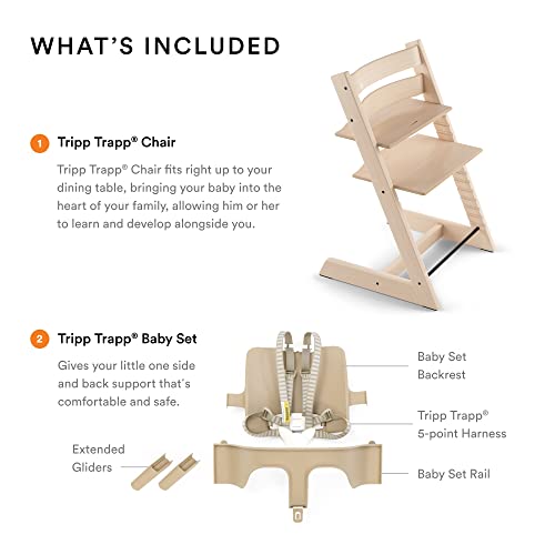 Tripp Trapp Chair from Stokke, Black - Adjustable, Convertible Chair for Toddlers, Children & Adults - Convenient, Comfortable & Ergonomic - Classic Design