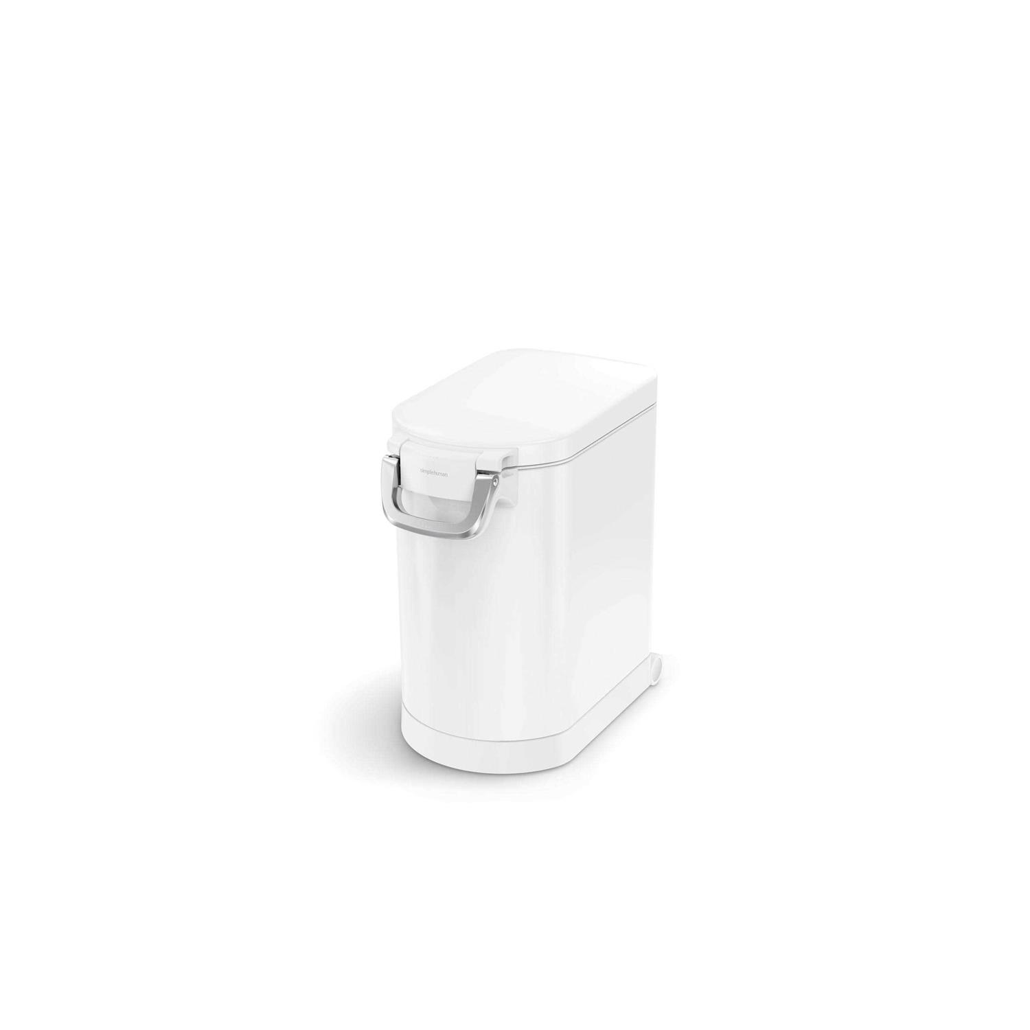 simplehuman Pet Food Can White Steel - Pet Supplies online store