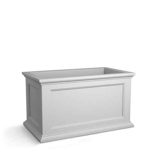 Mayne Fairfield 20in x 36in Rectangle Planter - Black - 36in L x 20in W x 20in H - with Built-In Water Reservoir (5826-B)