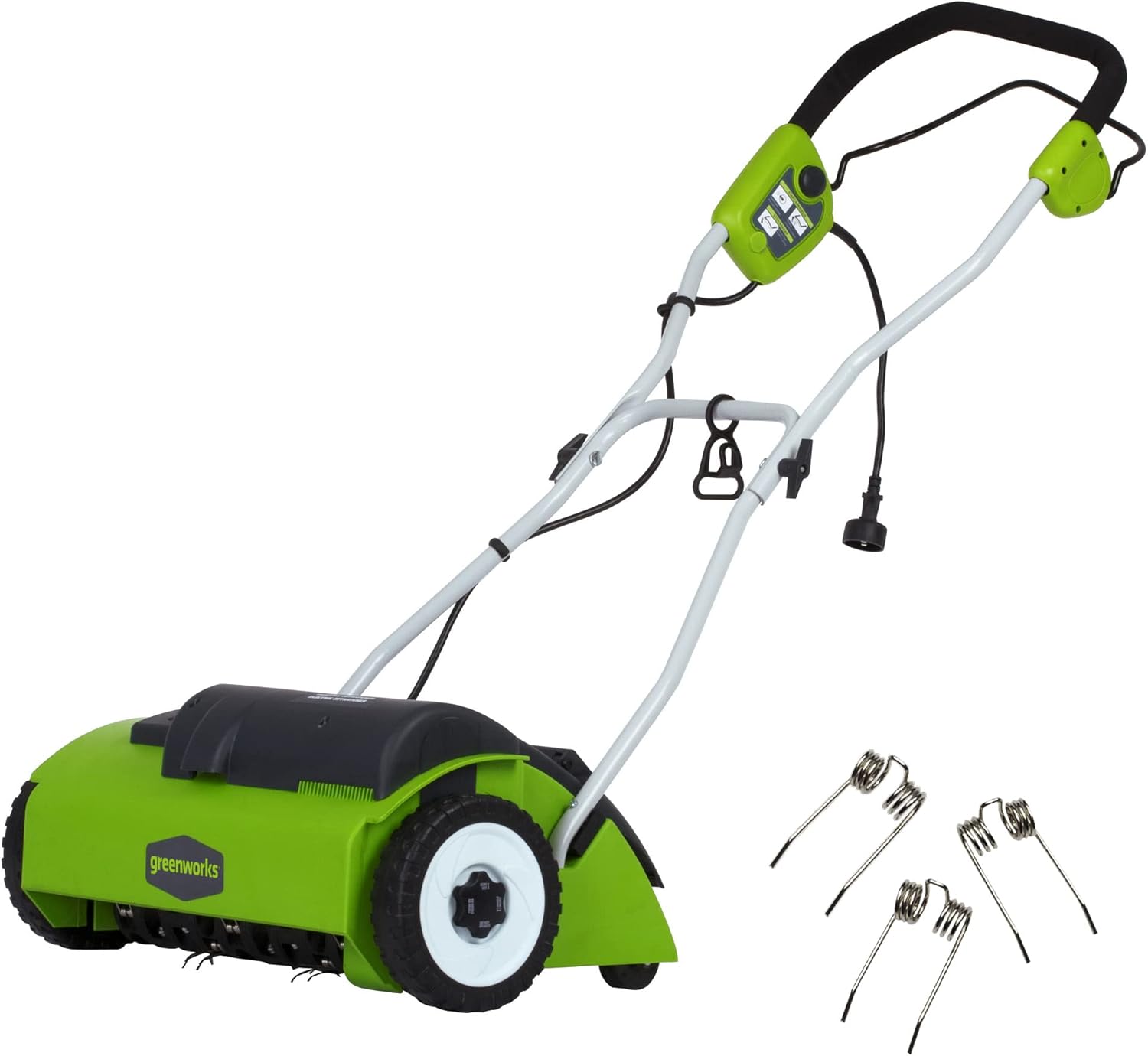 Greenworks 10A Corded 14-Inch Dethatcher + Tines