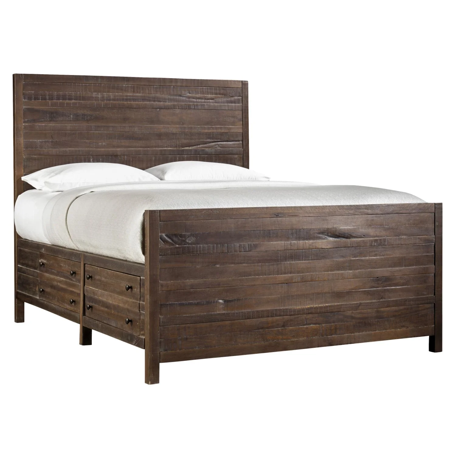 Townsend 5 PC King Storage Bedroom Set w 2 Nightstand in Java