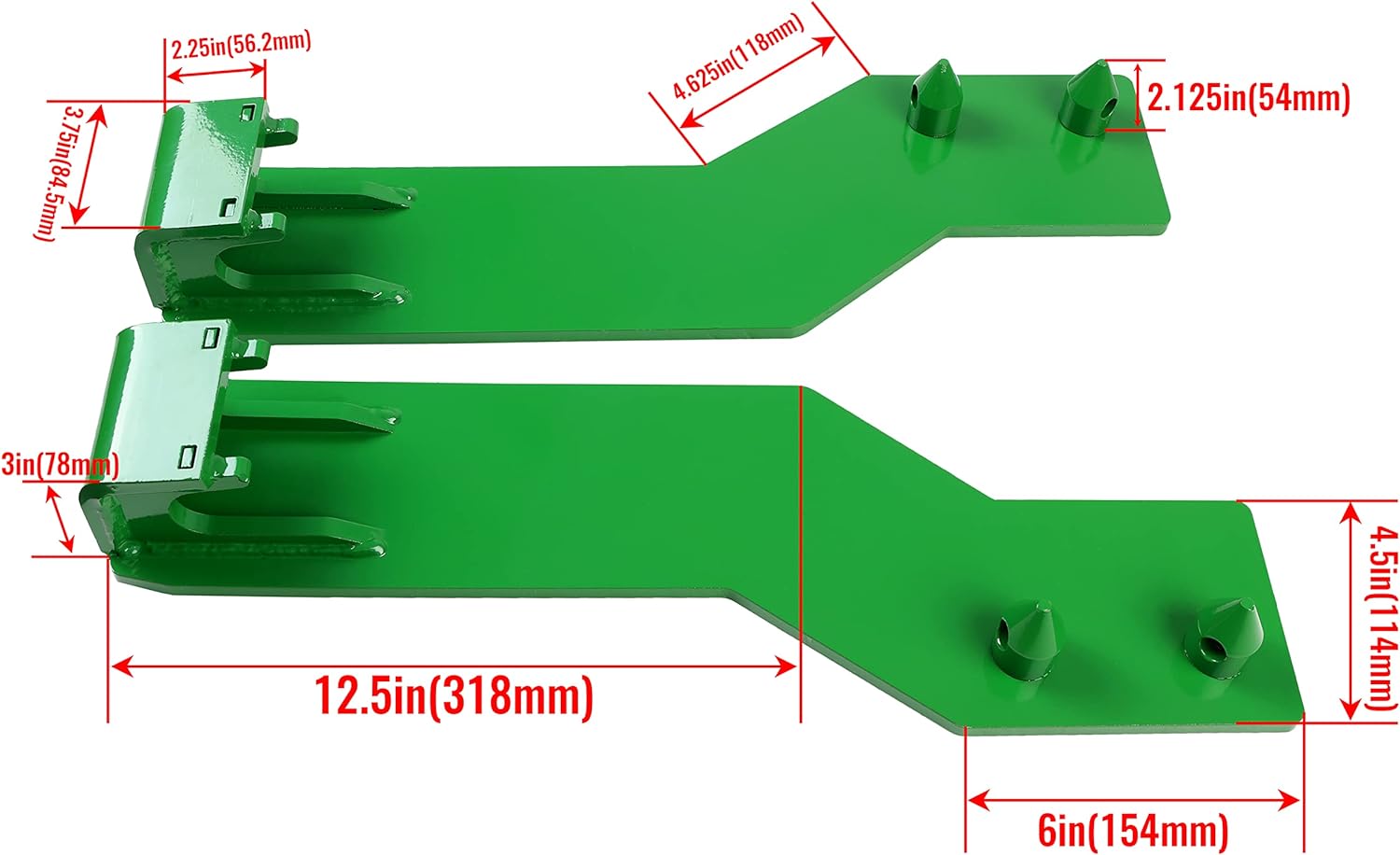 ECOTRIC Compatible with John Deere Tractor Loaders Tractor Loader Quick Tach Weld On Mounting Brackets