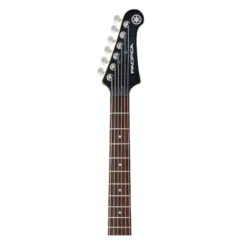 YAMAHA 6 String Solid-Body Electric Guitar, Right, Translucent Black, 612VII (PAC612VIIFM TBL)