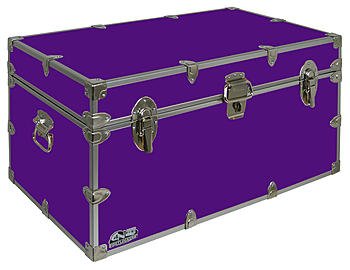 C&N Footlockers - Large Undergrad Storage Trunk - Made in the USA - Only STEEL Footlocker on Amazon - Durable Chest with Lid Stay - 32 x 18 x 16.5 Inches (Lime Green)