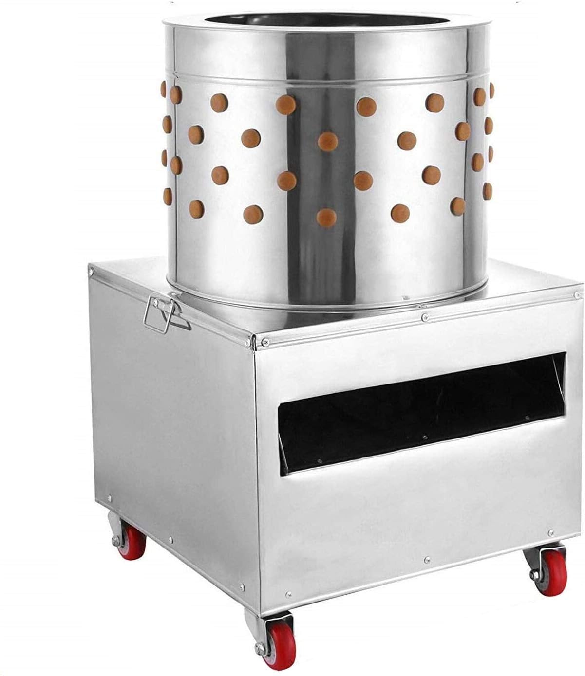 Richo 2HP 110V Stainless Steel Chicken Plucker 20 Inch Barrel Diameter Chicken De-Feather Machine Large Professional Poultry Plucker 1500W Feather Removal Picking Machine for Quail and Chicken