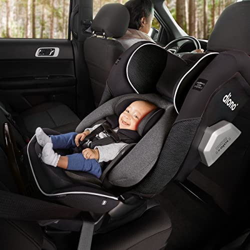 Diono Radian 3QXT SafePlus 4-in-1 Rear and Forward Facing Convertible Car Seat, Safe Plus Engineering, 4 Stage Infant Protection, 10 Years 1 Car Seat, Slim Fit 3 Across, Yellow Mineral