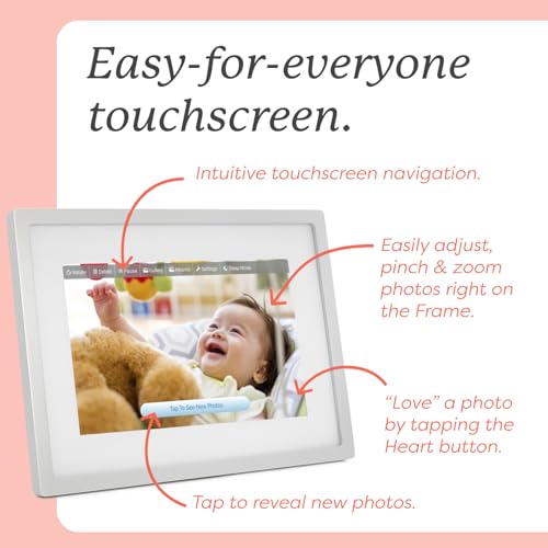 Skylight Digital Picture Frame – WiFi Digital Photo Frame Customer Support, Easy Setup, The Perfect Personalized Gift for Parents and Grandparents - 10 Inch Black