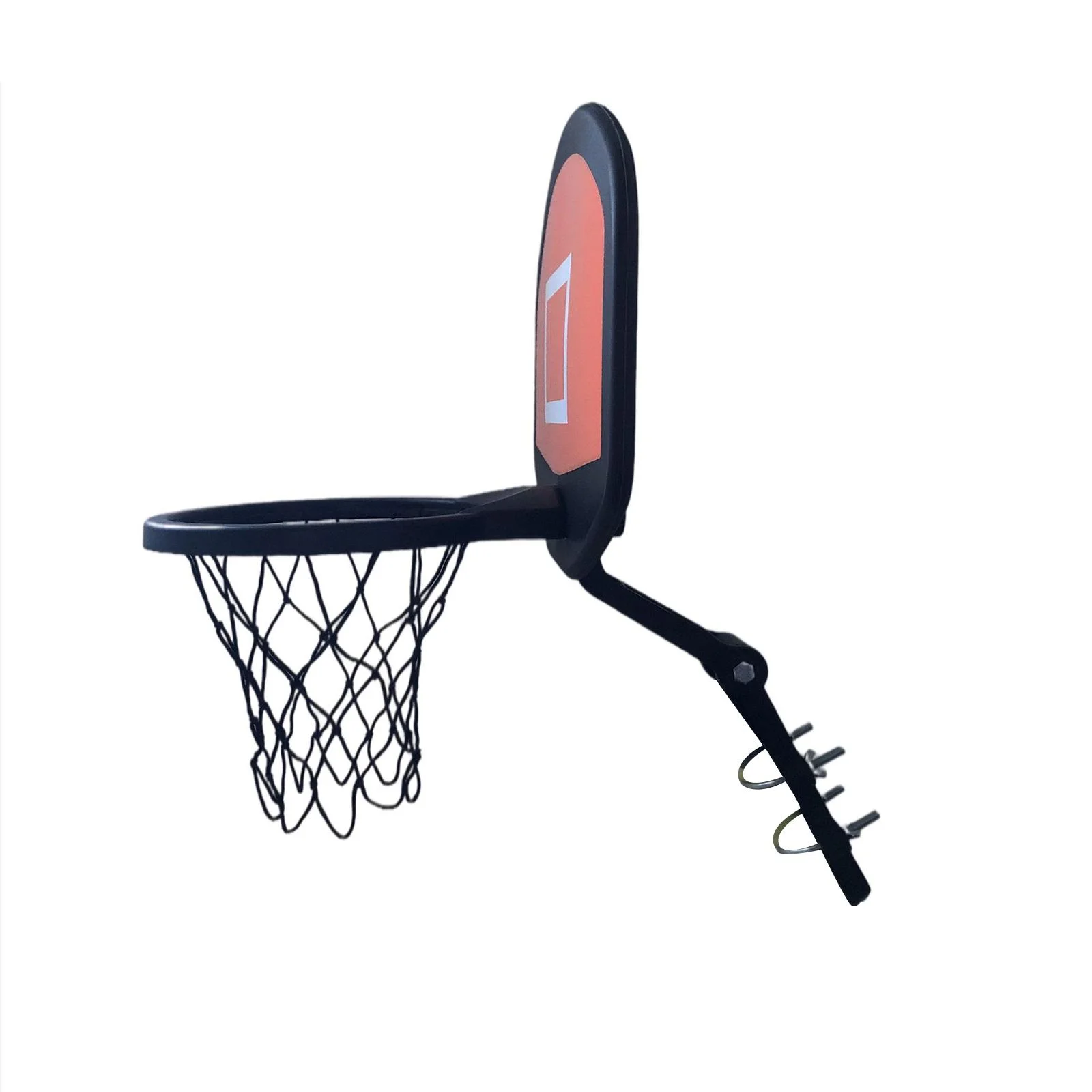 Basketball Hoop for Trampoline Basketball Backboard Toy Outdoor Sports Basketball Frame Trampoline Attachment for Curved Pole Outside Garden