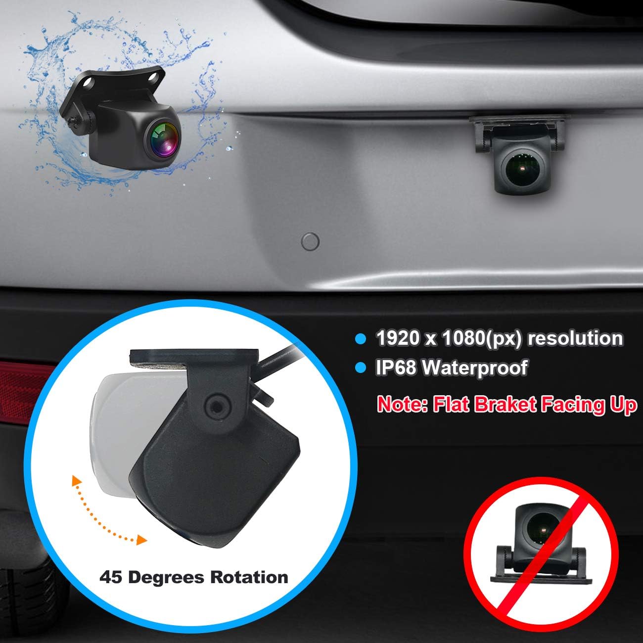 1080P HD Backup Camera and 7 inch on Dash Touch Screen with Dual Lens Recording 1080P Front and Rear for Car Truck Pickup RV SUV Vans