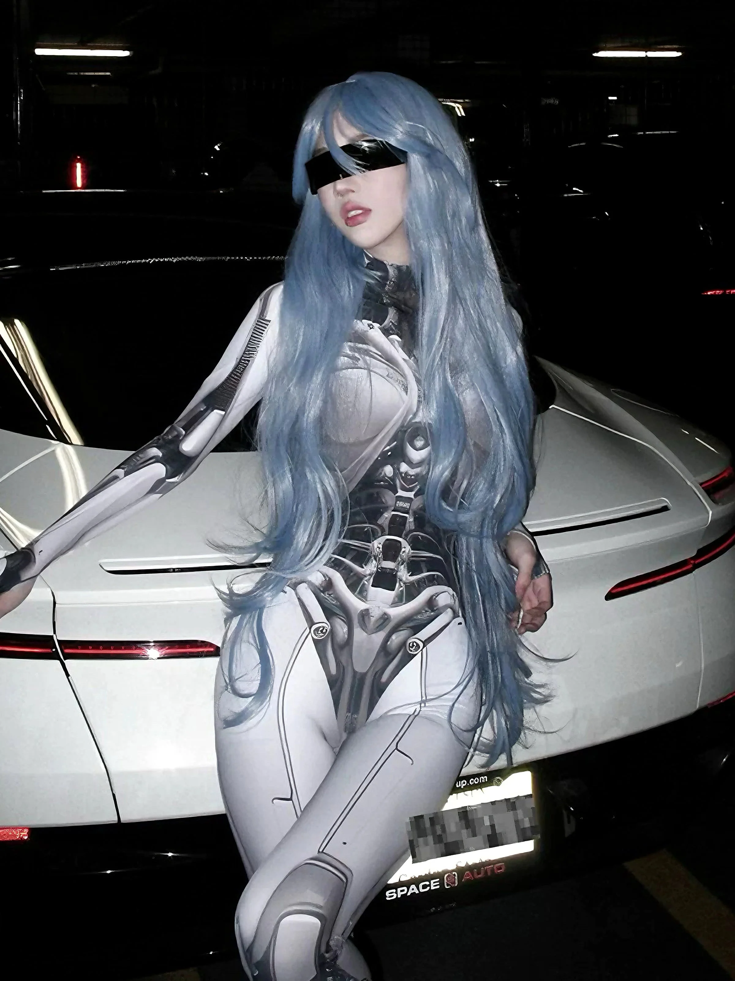'Cyber Girl' Future AI Halloween Machine Girl BodySuit