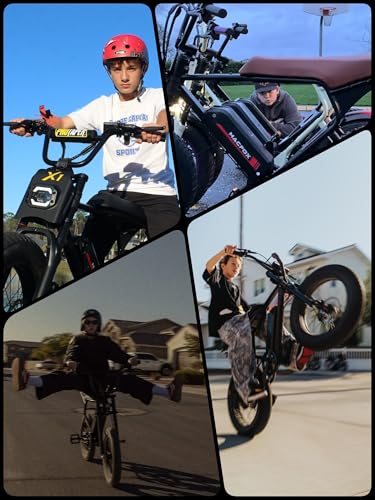 MACFOX Electric Bike for Adults - Peak 750W, 25MPH High-Speed Commuter Ebike, 30 Mile Range, 20" All-Terrain Fat Tires with Front Suspension, Off-Road/Campus E-Bicycle (X1S/Class 3)