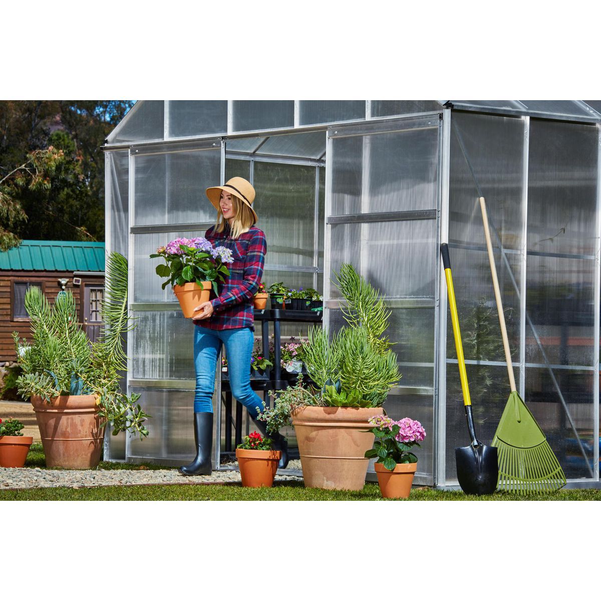 ONE STOP GARDENS 10 ft. x 12 ft. Greenhouse with 4 Vents