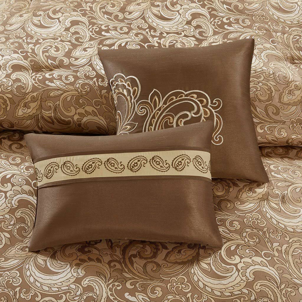 Madison Park Brystol 24 Piece Room in A Bag Brown Cal King